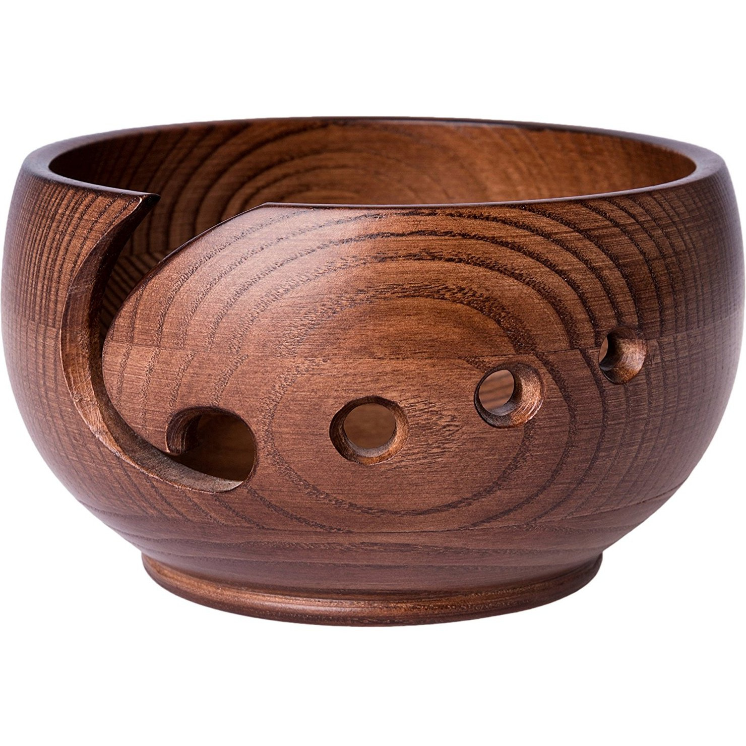 Winmaarc Yarn Bowl Wood Knitting Hooks and Crochet Accessories Holder