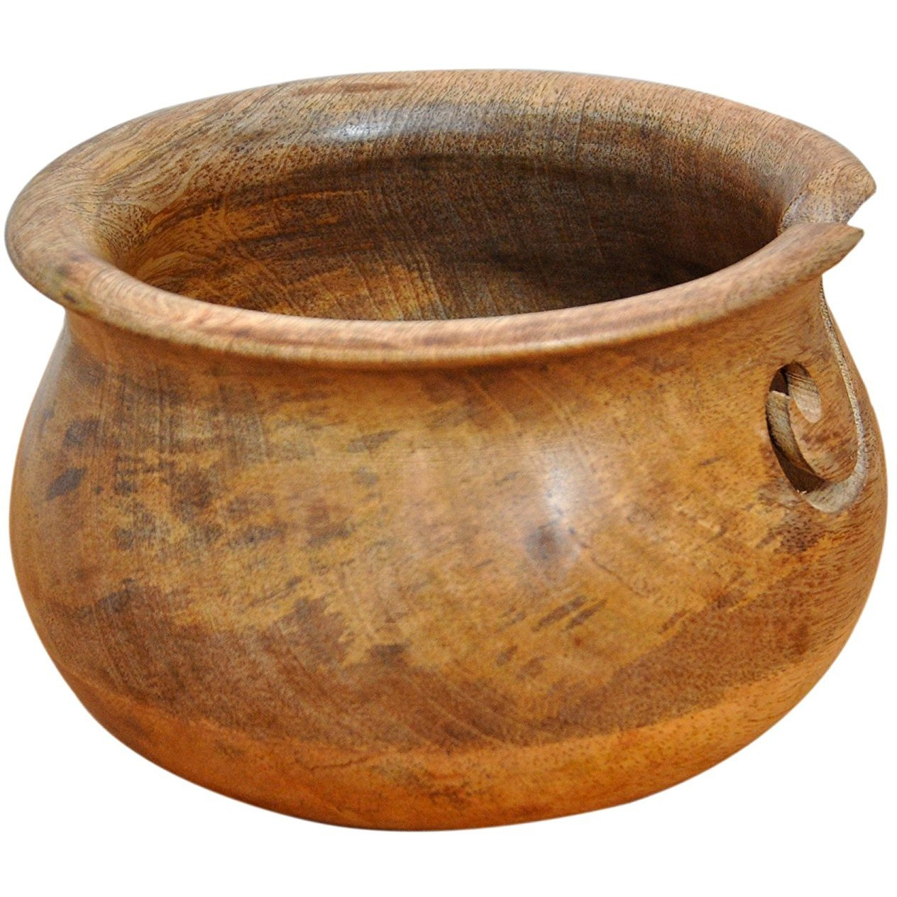 Winmaarc Wooden Yarn bowl hand made with Mango wood for knitting and Crochet