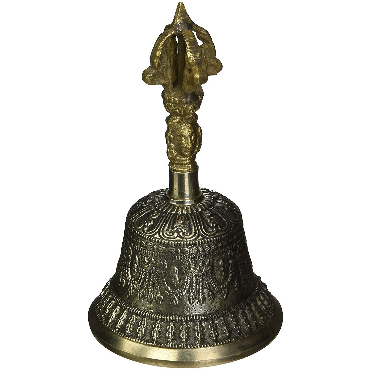 Winmaarc Antique Tibetan Religious Brass Quality Bell Handmade Vajra Dorje Prayer Bell
