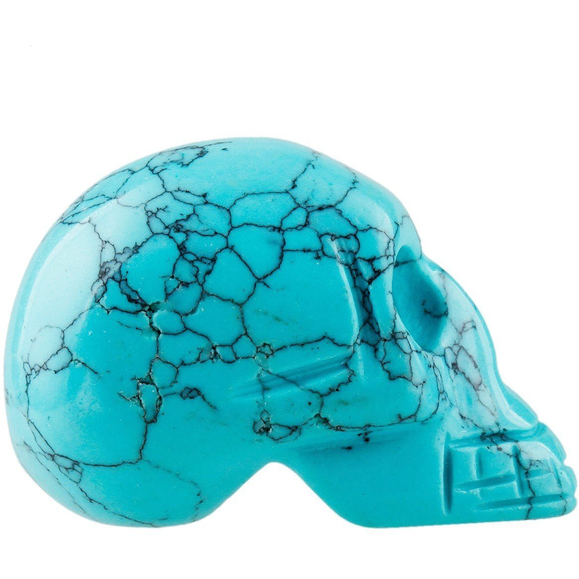 Winmaarc Healing Crystal Stone Human Reiki Skull Figurine Statue Sculptures 1.5