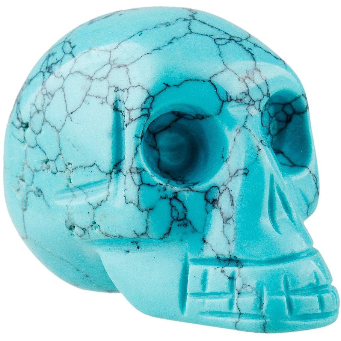 Winmaarc Healing Crystal Stone Human Reiki Skull Figurine Statue Sculptures 1.5