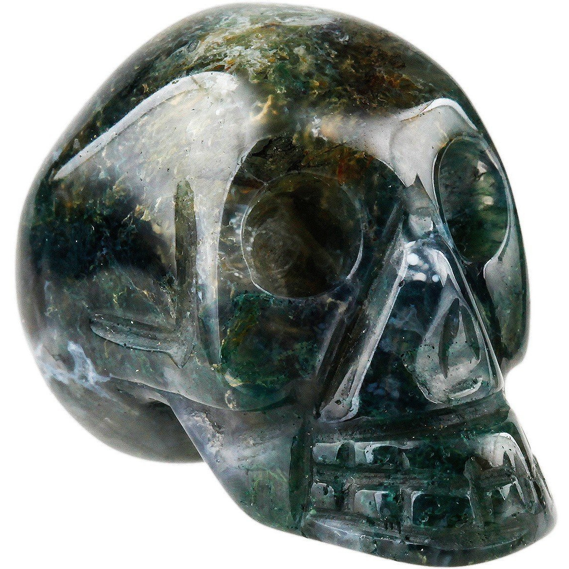 Winmaarc Healing Crystal Stone Human Reiki Skull Figurine Statue Sculptures 1.5