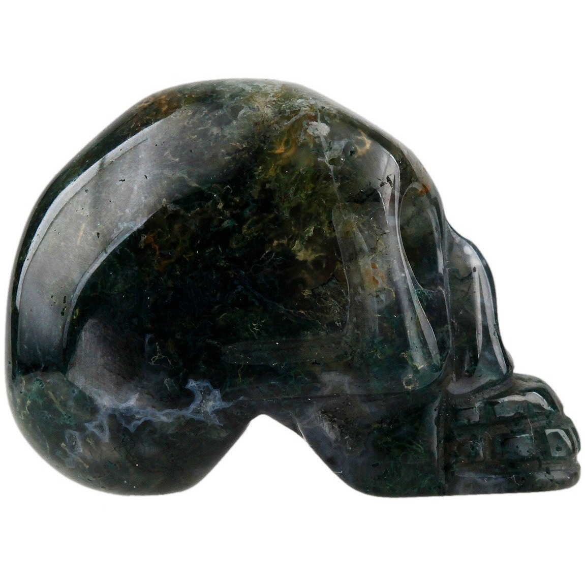 Winmaarc Healing Crystal Stone Human Reiki Skull Figurine Statue Sculptures 1.5