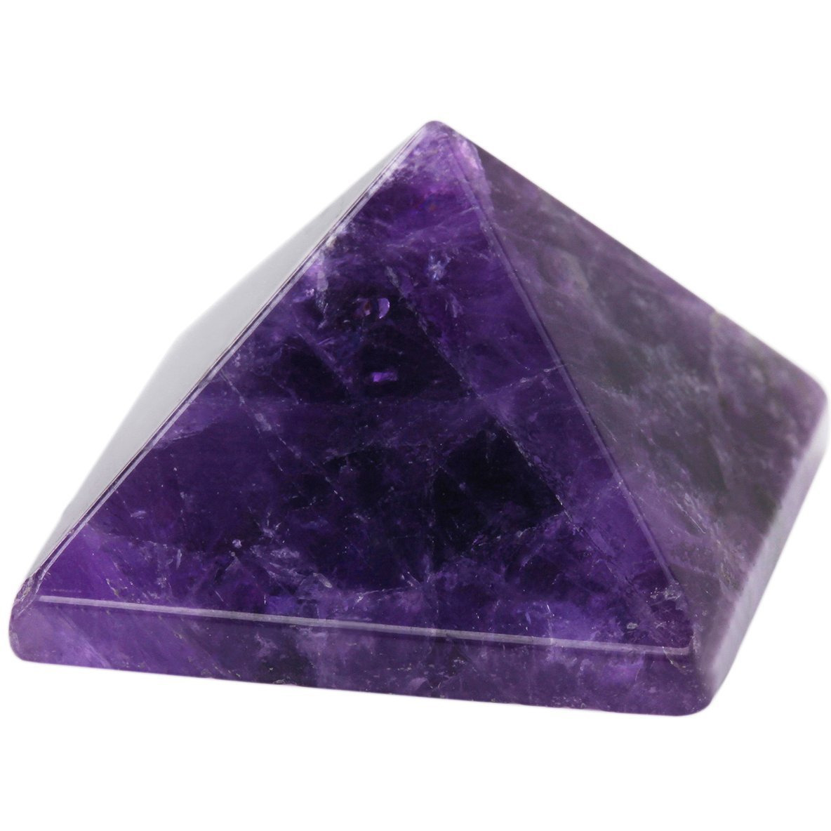 Winmaarc Healing Crystal Amethyst Pyramid Metaphysical Natural Gemstone Figurine