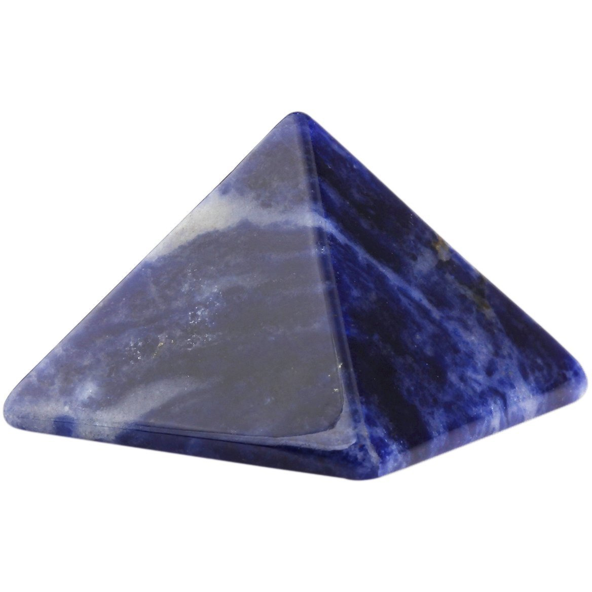 Winmaarc Healing Crystal Sodalite Pyramid Metaphysical Natural Gemstone Figurine