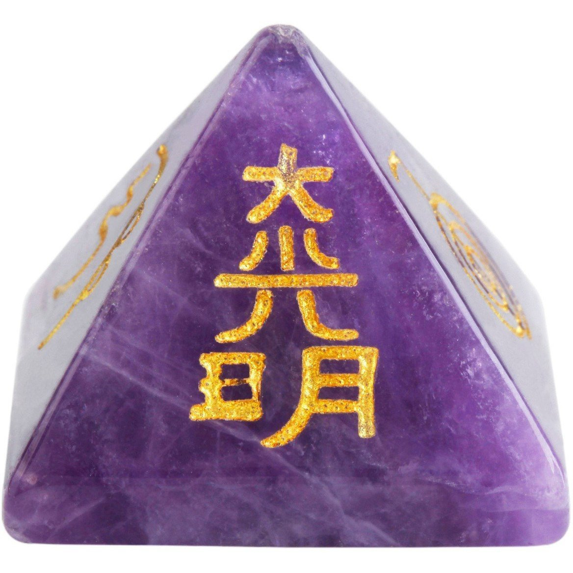 Winmaarc Healing Crystal Amethyst Orgone Chakra Pyramid Metaphysical Stone Figurine