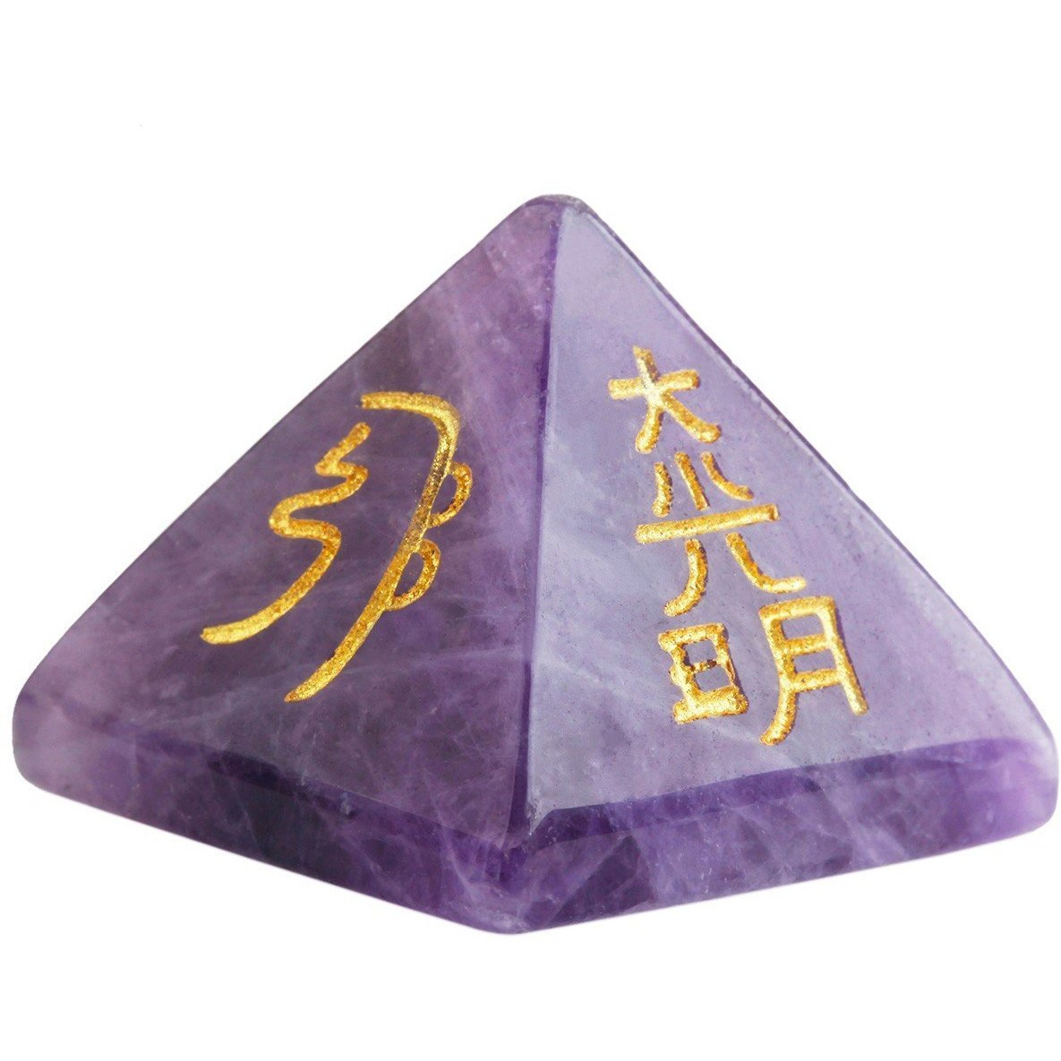 Winmaarc Healing Crystal Amethyst Orgone Chakra Pyramid Metaphysical Stone Figurine