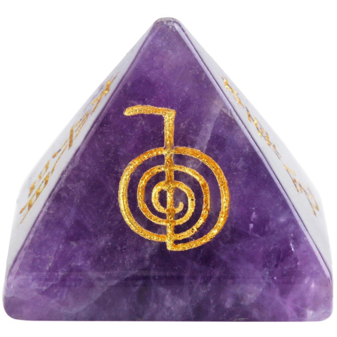 Winmaarc Healing Crystal Amethyst Orgone Chakra Pyramid Metaphysical Stone Figurine