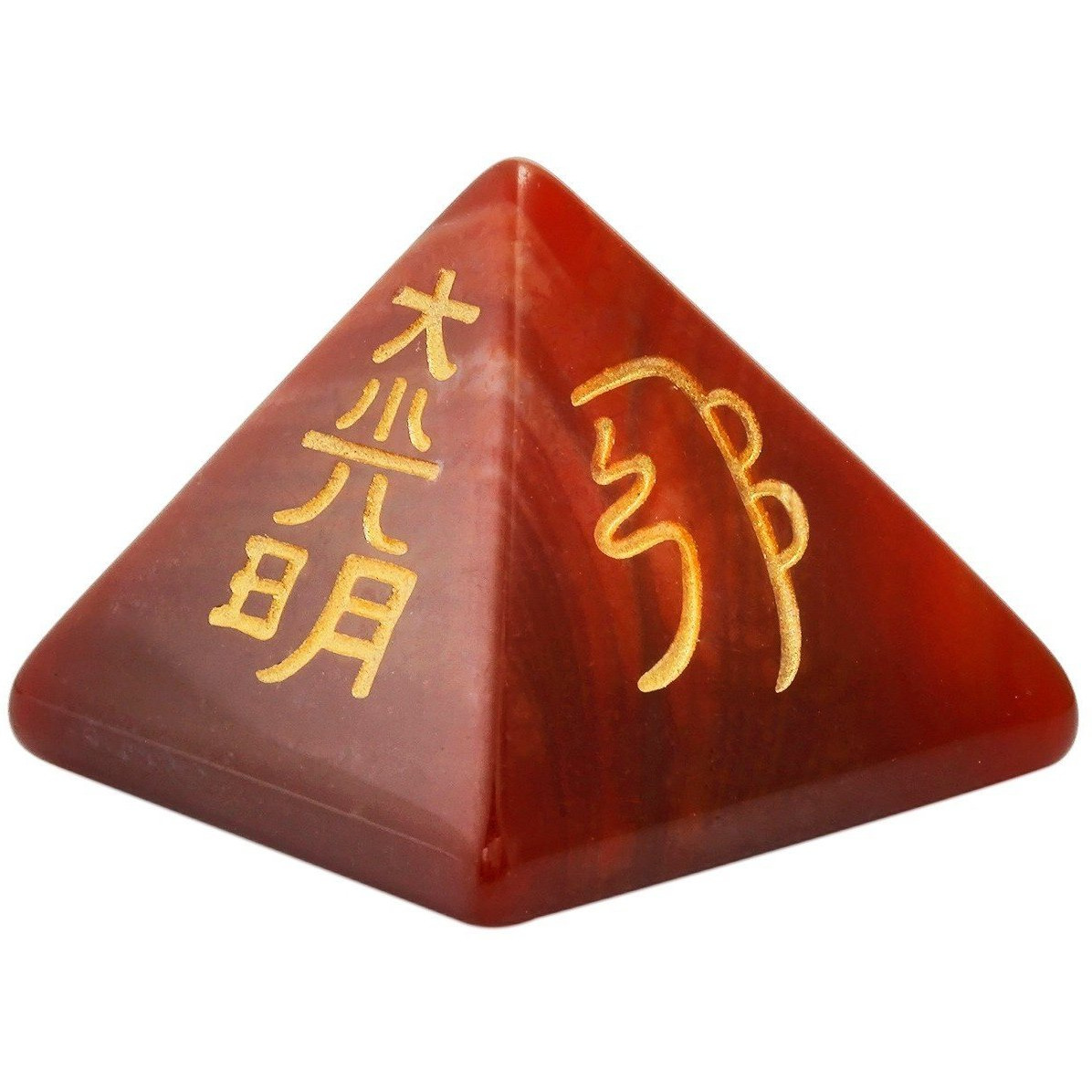 Winmaarc Healing Crystal Carnelian Orgone Chakra Pyramid Metaphysical Stone Figurine