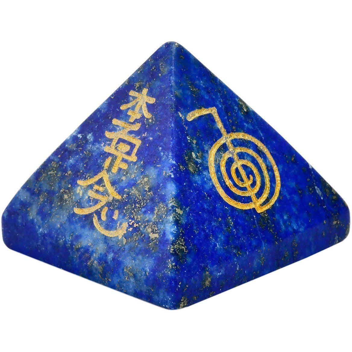 Winmaarc Healing Crystal Lapis Lazuli Orgone Chakra Pyramid Metaphysical Stone Figurine