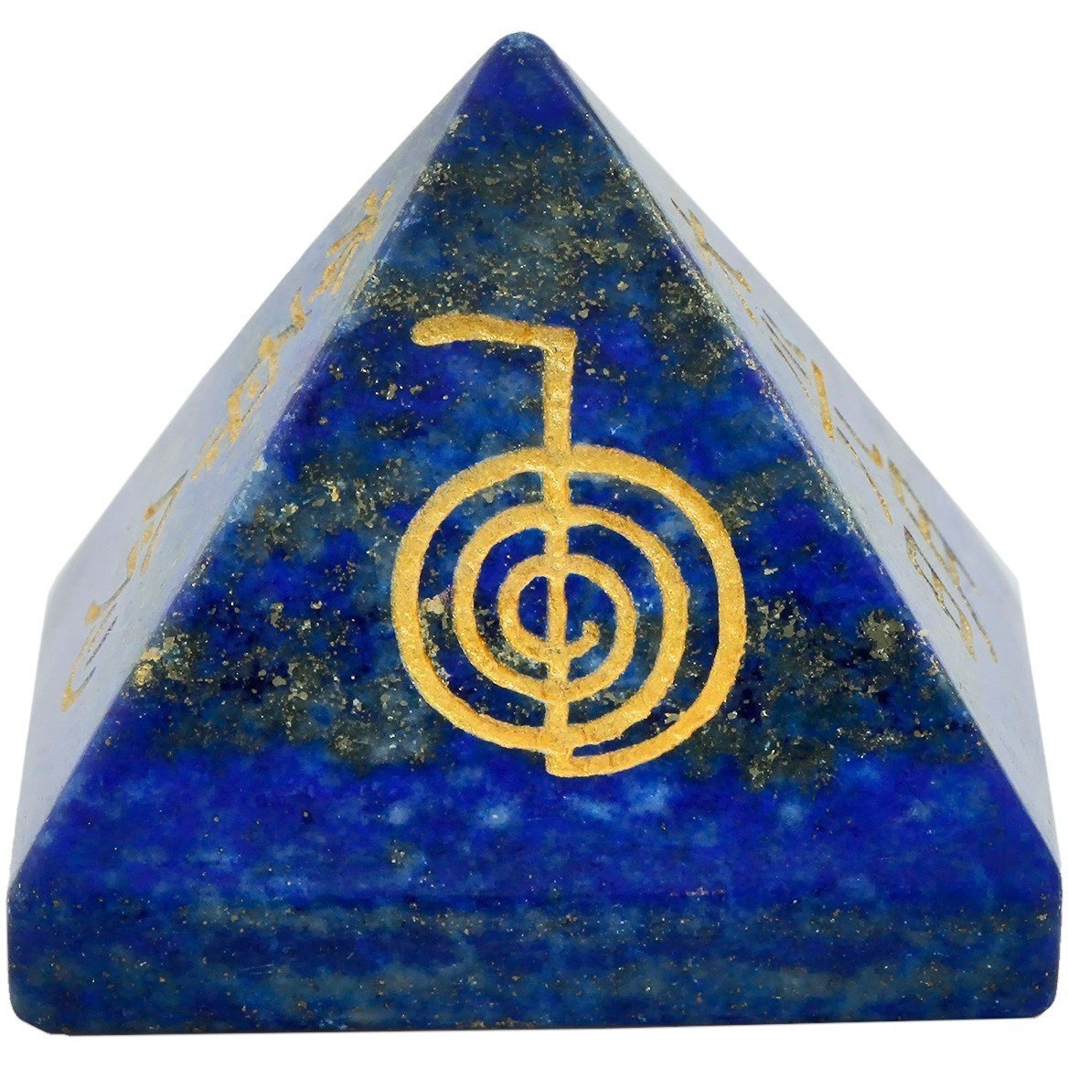 Winmaarc Healing Crystal Lapis Lazuli Orgone Chakra Pyramid Metaphysical Stone Figurine