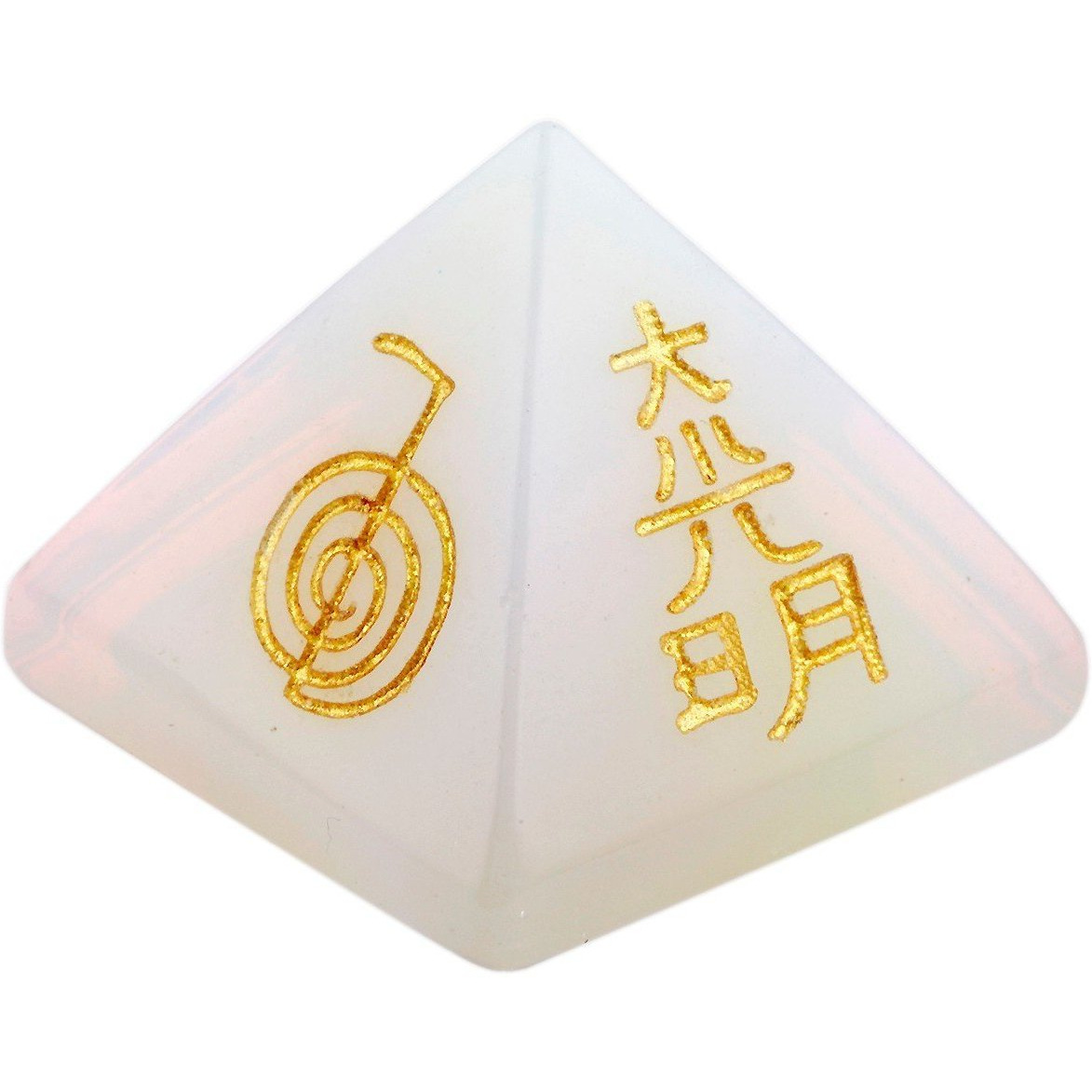 Winmaarc Healing Crystal Opal Opalite Orgone Chakra Pyramid Metaphysical Stone Figurine