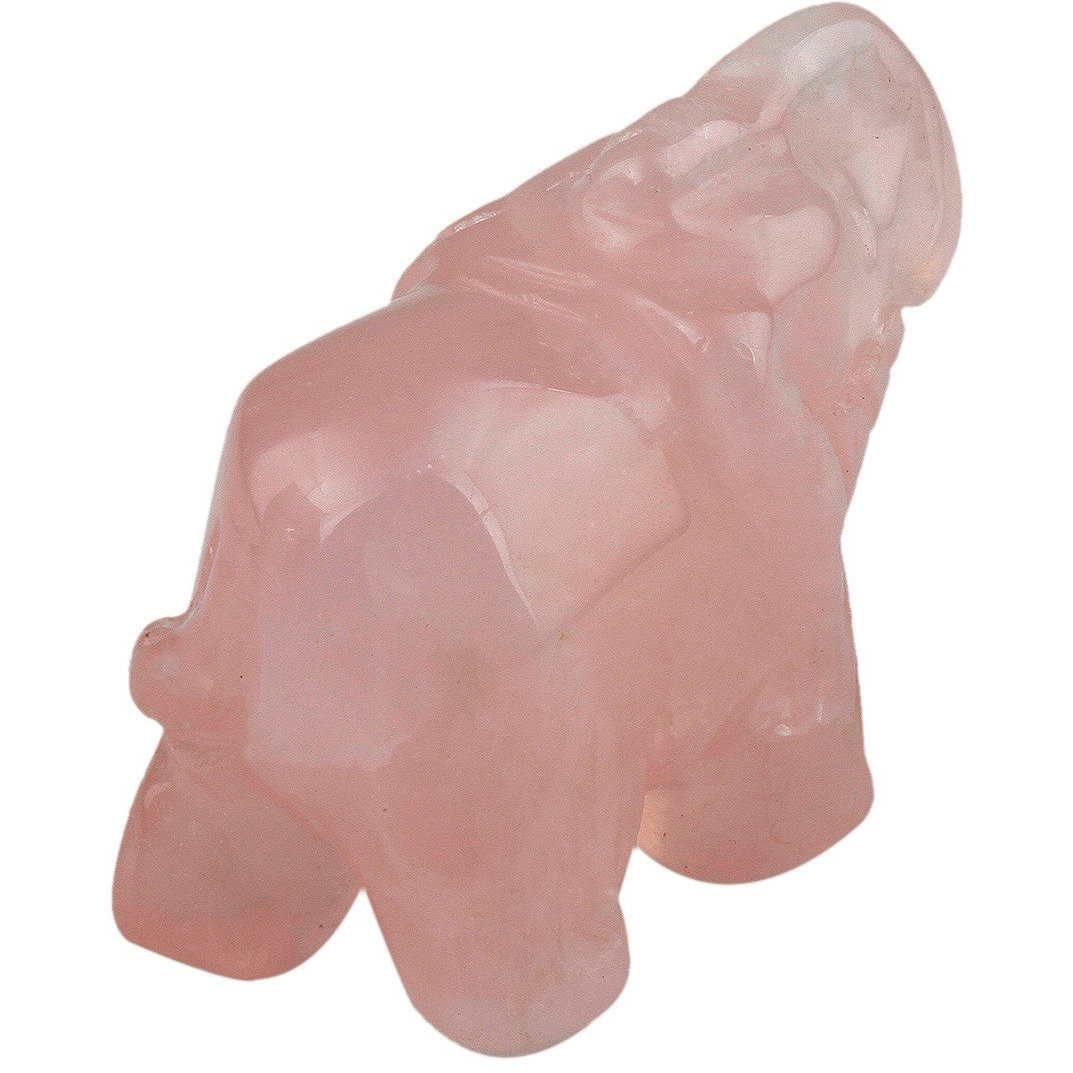 Winmaarc Healing Crystal Guardian Rose Quartz Elephant Pocket Stone Figurines Carved Gemstone 1