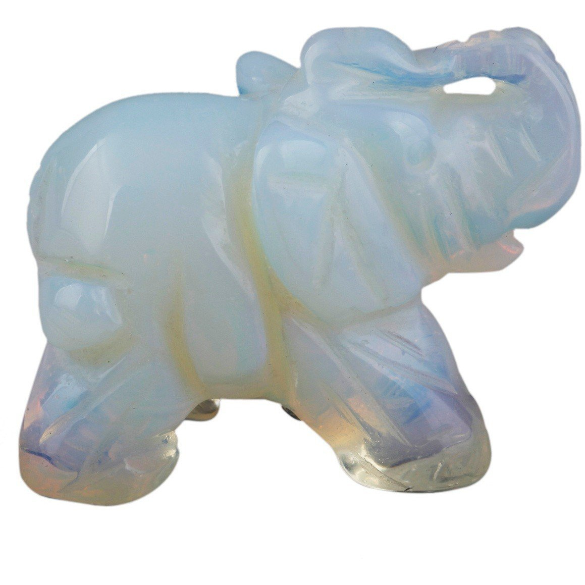 Winmaarc Healing Crystal Guardian Opalite Elephant Pocket Stone Figurines Carved Gemstone 2