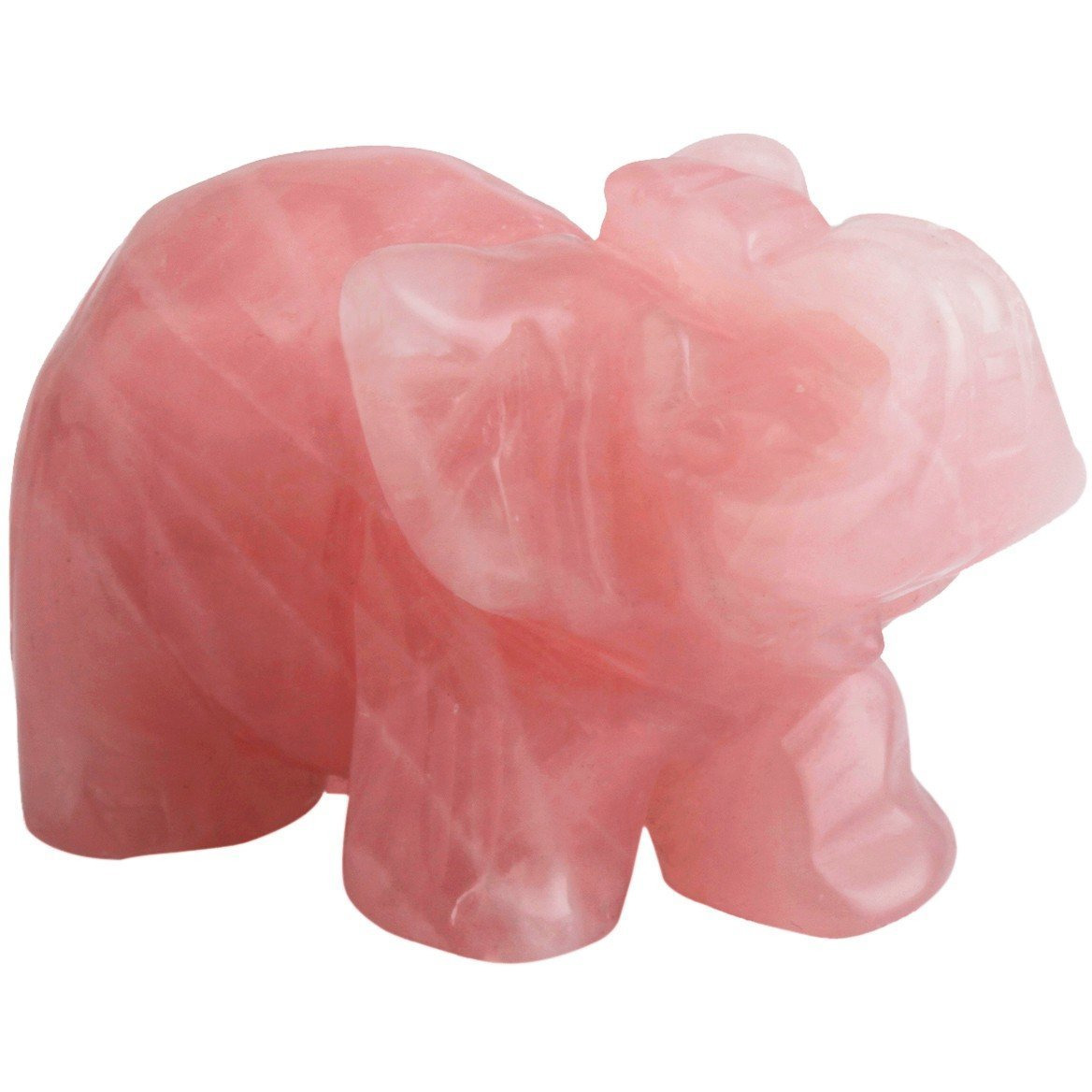 Winmaarc Healing Crystal Guardian Rose Quartz Elephant Pocket Stone Figurines Carved Gemstone 2