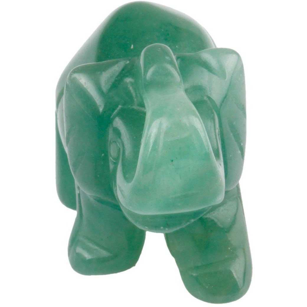 Winmaarc Healing Crystal Guardian Green Aventurine Elephant Pocket Stone Figurines Carved Gemstone 3