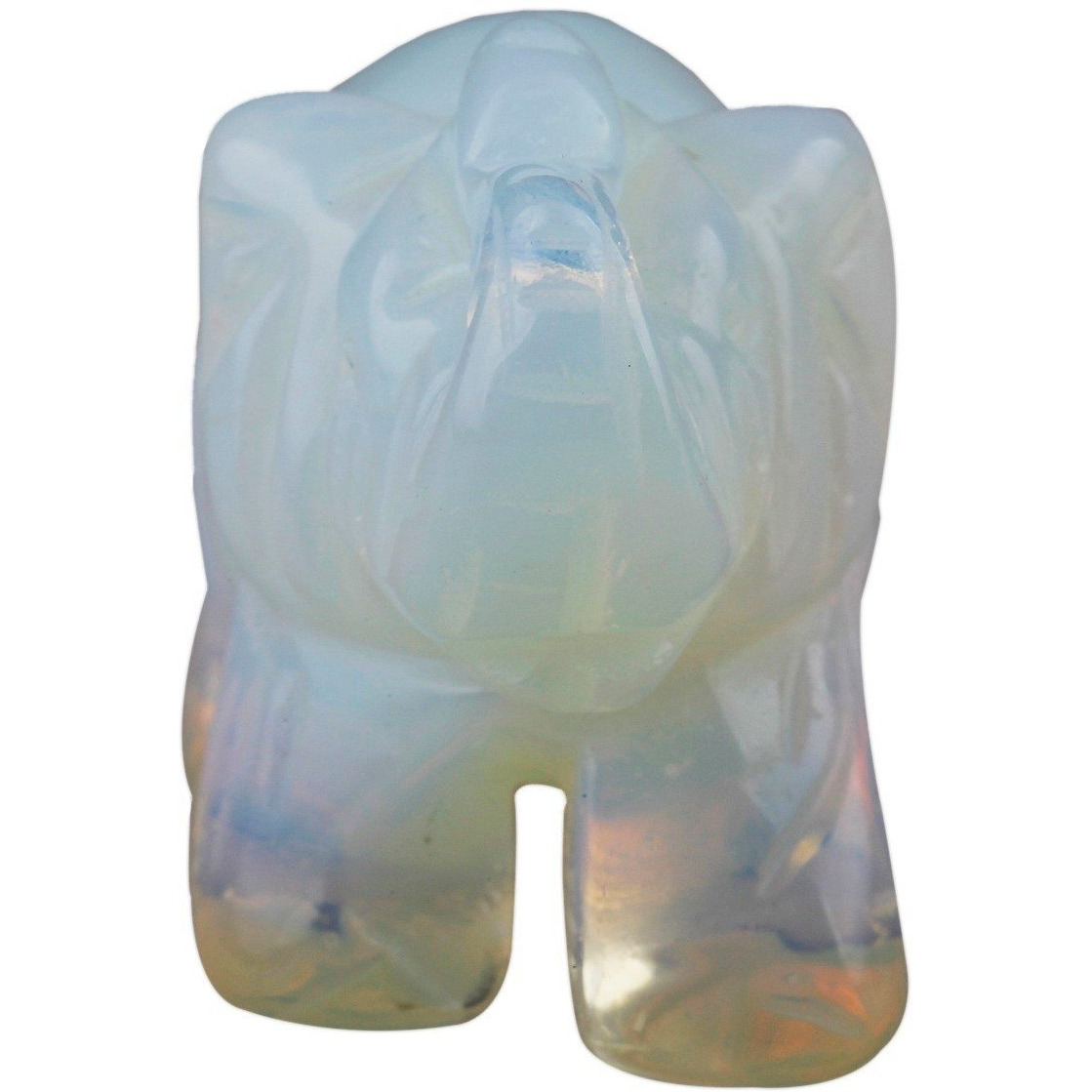 Winmaarc Healing Crystal Guardian Opalite Elephant Pocket Stone Figurines Carved Gemstone 3