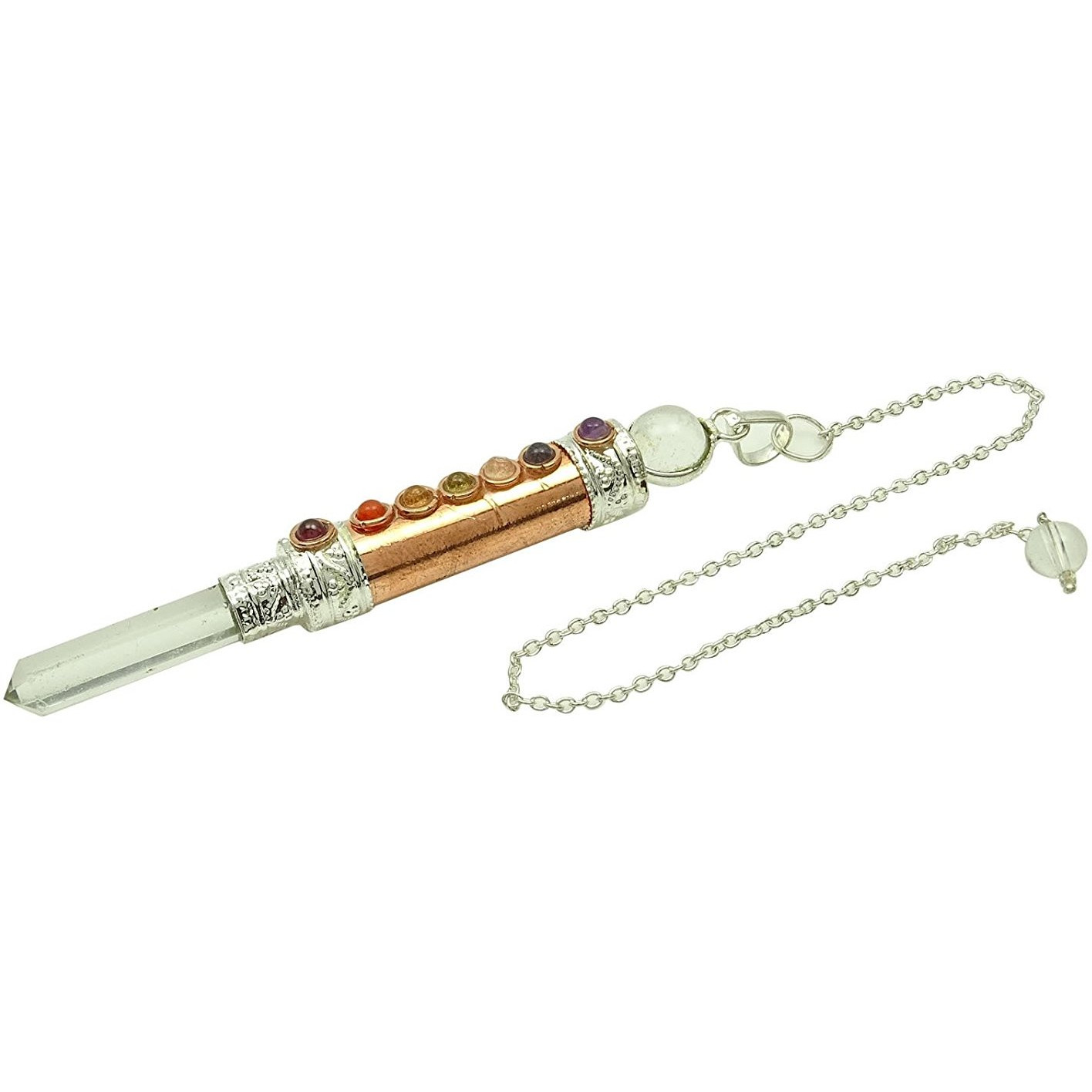 Winmaarc 7 Chakra Pendulum Wand Dowsing Energy Generator Reiki Healing Crystal Spiritual Gift