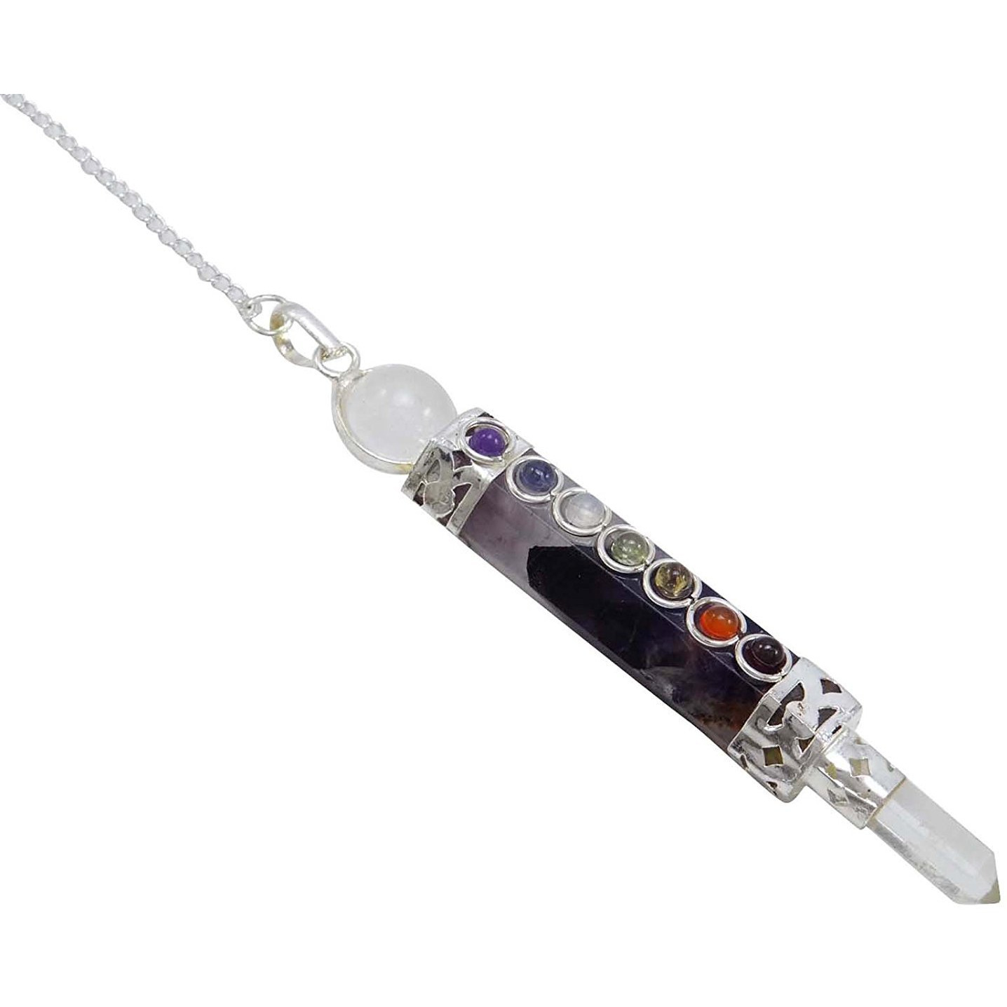 Winmaarc 7 Chakra Pendulum Wand Dowsing Energy Generator Reiki Healing Crystal Spiritual Gift