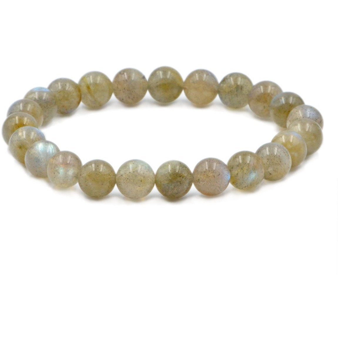Winmaarc Labradorite Natural Gemstone Round Beads Stretch Bracelet Healing Reiki 8mm