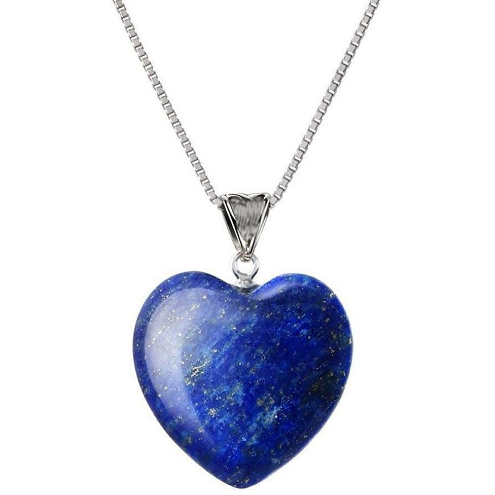Winmaarc Natural Healing Gemstone Reiki Chakra 18-20 Inch Gemstone Pendant Necklace Gift