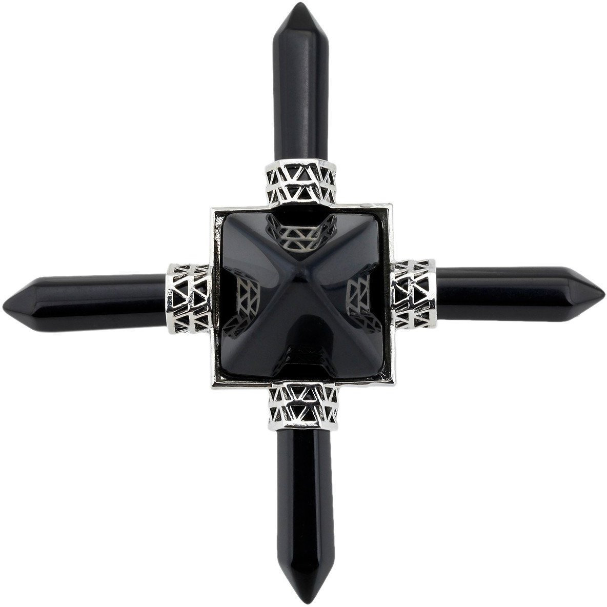 Winmaarc Black Obsidian Pyramid Energy Generator,Reiki Chakra Healing Crystal Stone