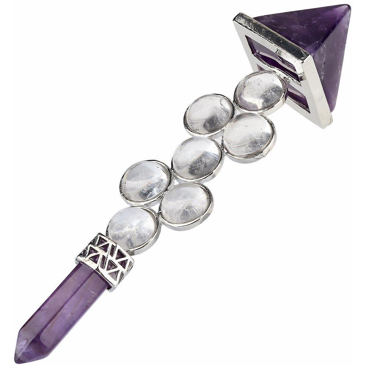 Winmaarc 7 Chakra Beads Reiki Pyramid Wand Stick Point for Balancing Energy,Meditation,Crystal Healing