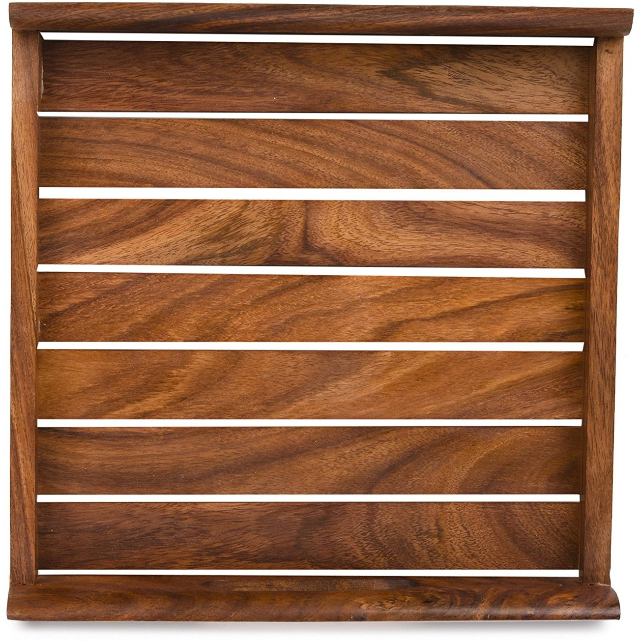 Winmaarc Handmade Wooden Serving Tray for Dining Tableware, Table Dcor, Kitchen Serveware Accessory, Breakfast Coffee Tray, Butler Serving Trays 10x10 inch