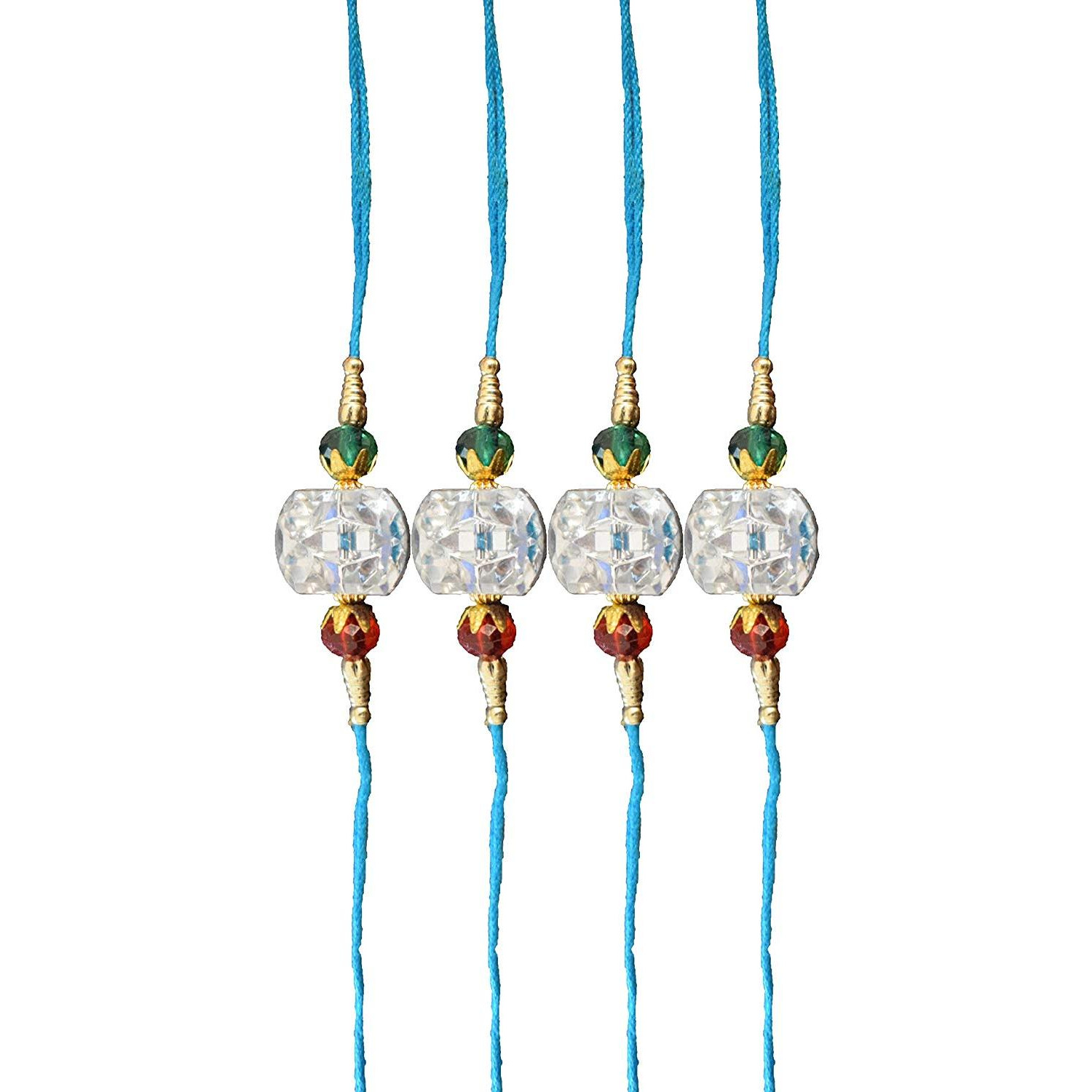 Winmaarc Blue Color Set of 4 Rakhi for Your Brother Raksha Bandha Gift