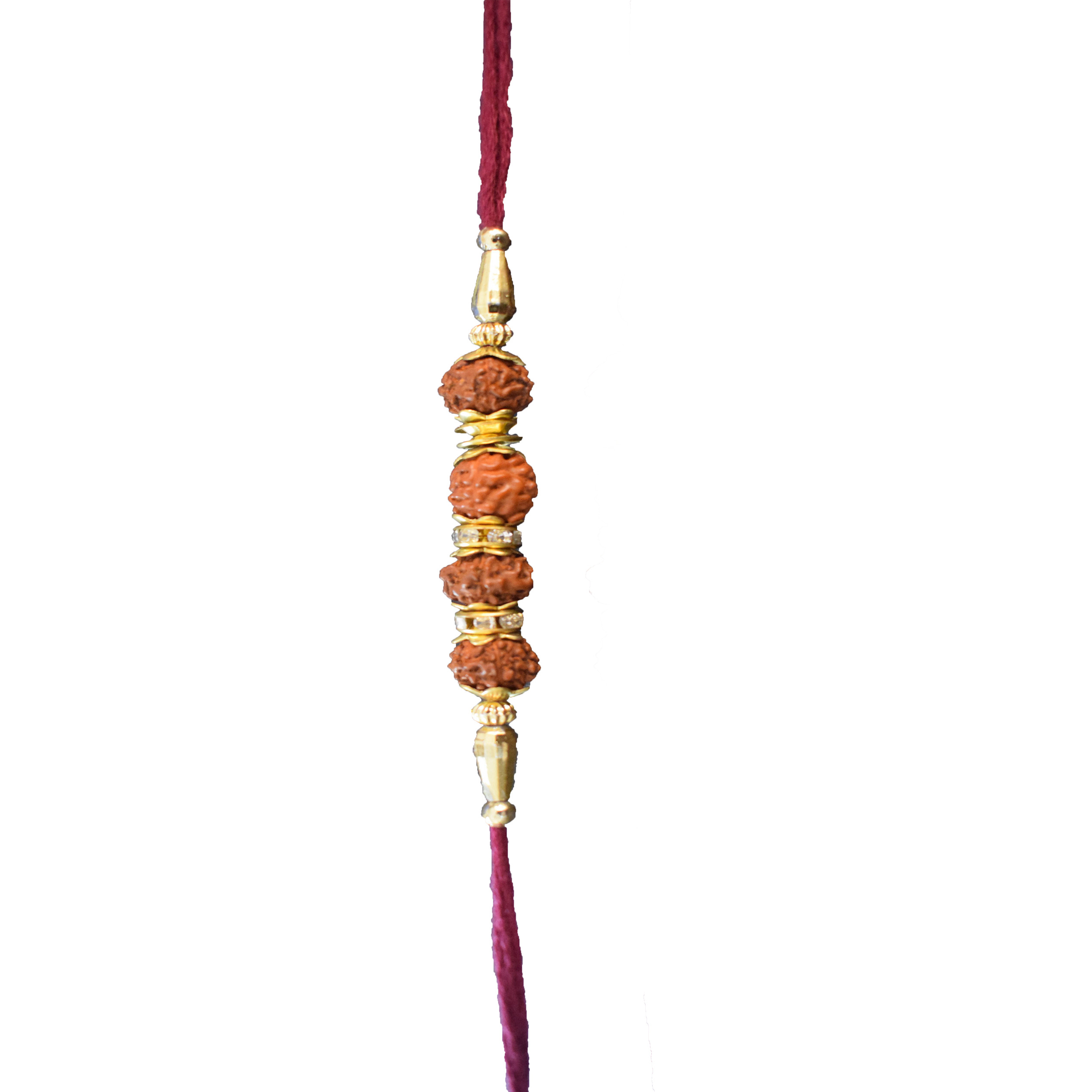Winmaarc Set of 4 Rudraksh Rakhi for Your Brother Raksha Bandha Gift