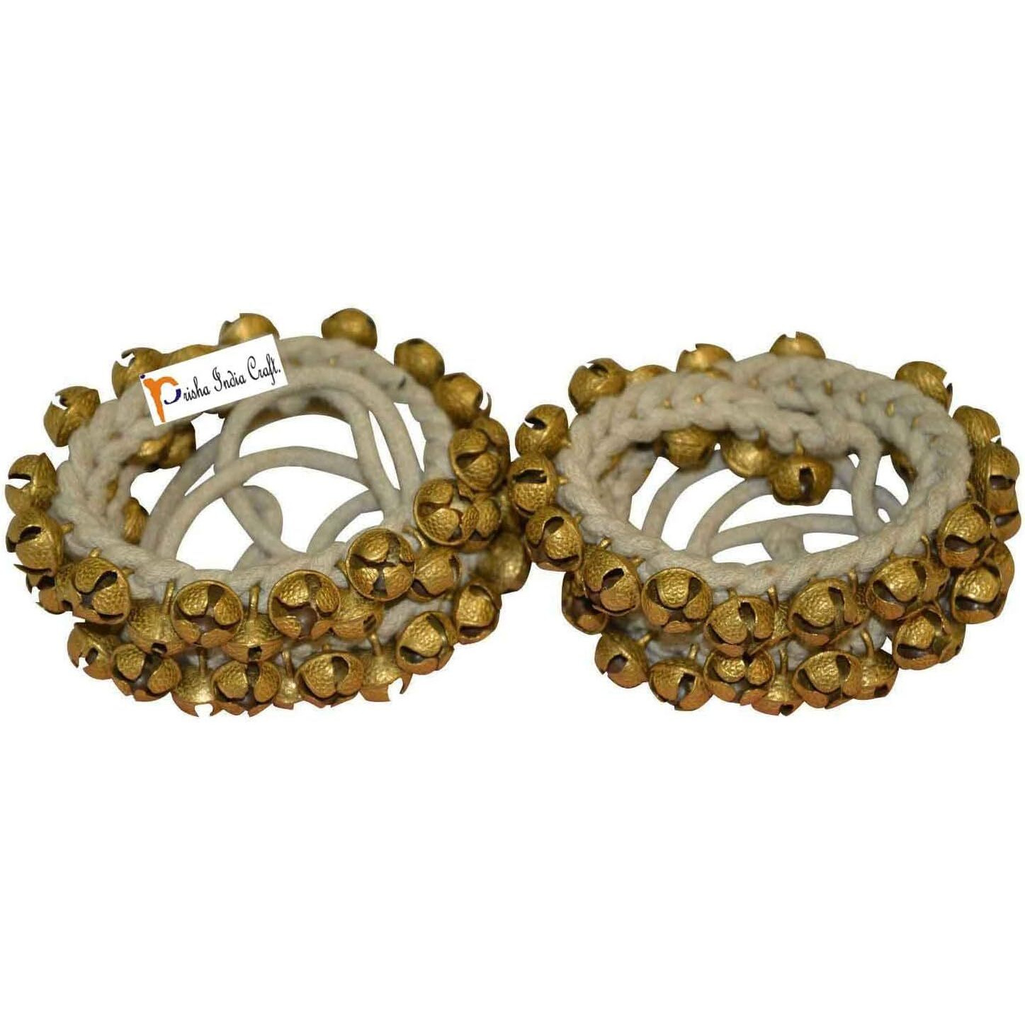 Prisha India Craft Kathak Ghungroo Pair, (100+100) (16 No. Ghungroo) Big Bells