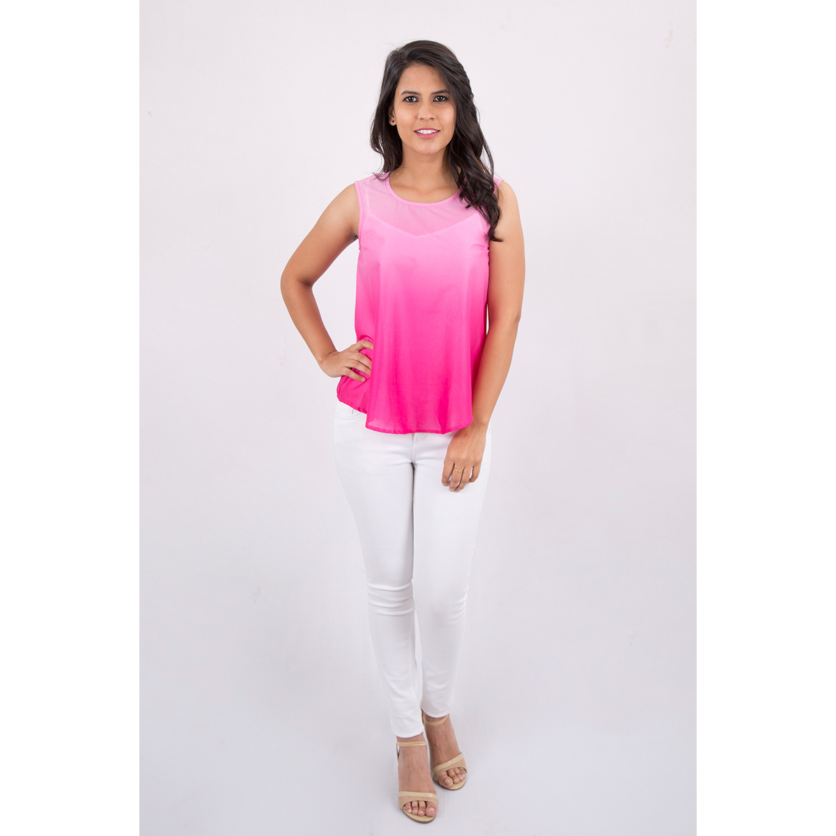 Pink Flamingo Clothing Pink Ombre Tank Top M (Size Medium)