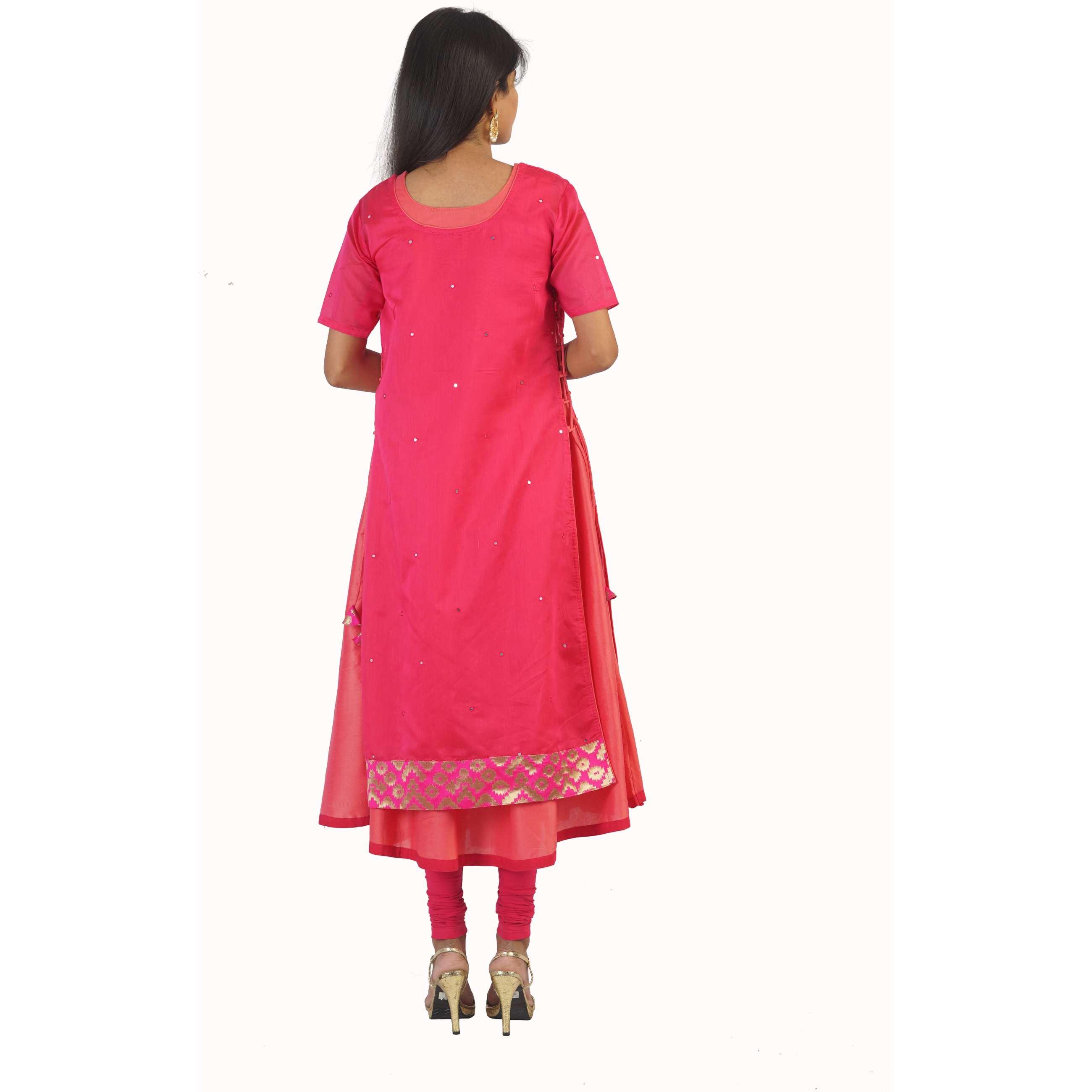 Pink Flamingo Clothing Celestial Pink Two Piece Kurta Dress S (Size: Small)