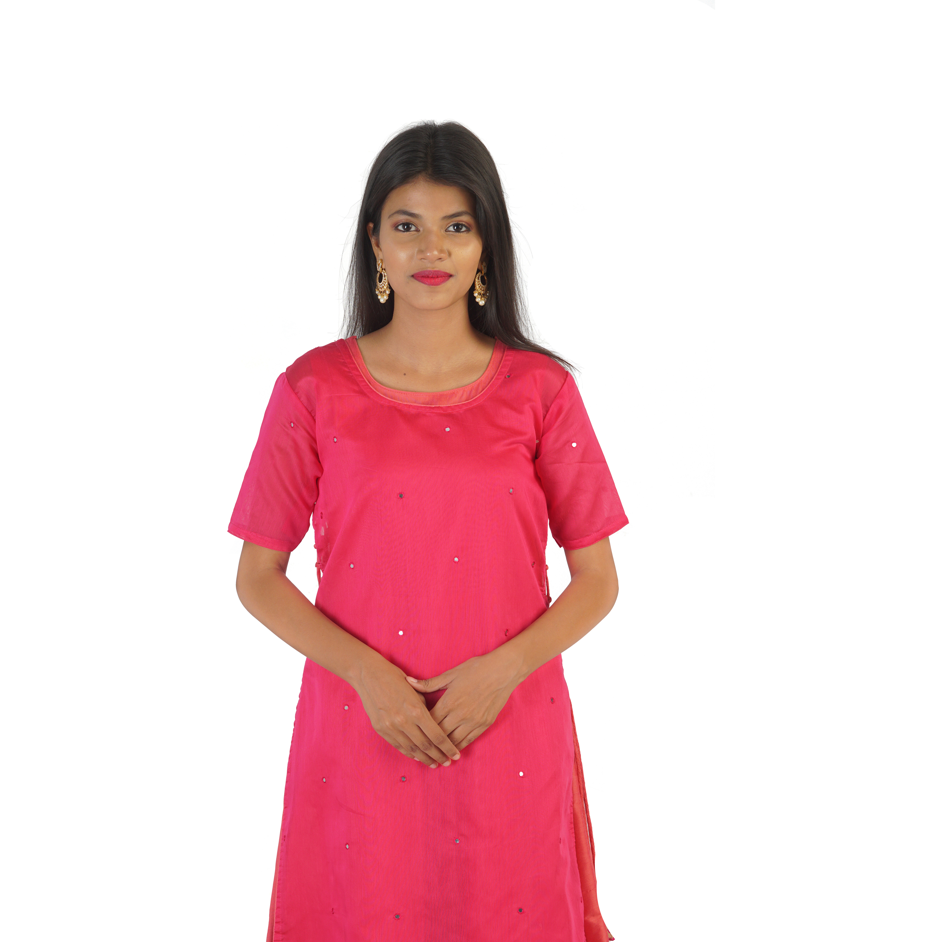 Pink Flamingo Clothing Celestial Pink Two Piece Kurta Dress S (Size: Small)