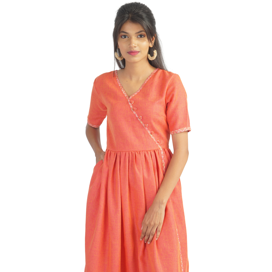 Pink Flamingo Clothing Coral Cleo Maxi Dress S (Size: Small)