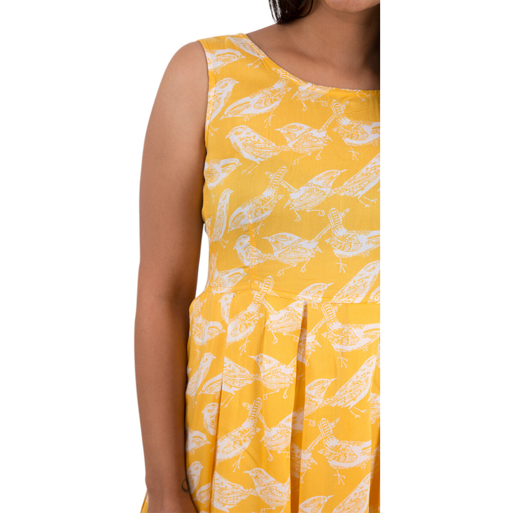 Pink Flamingo Clothing Yellow Sparrow Dress S (Size: Small)