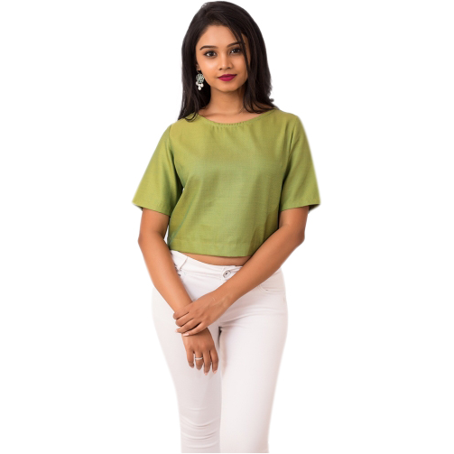 Pink Flamingo Clothing Jade Green Crop Top L (Size Large)