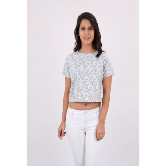 Pink Flamingo Clothing Geometric Printed Crop Top