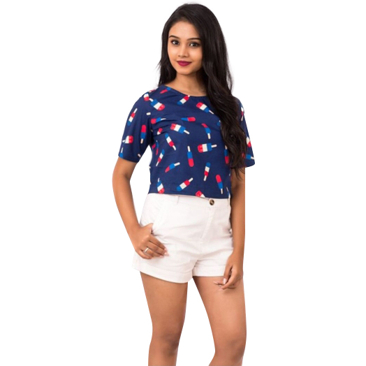 Pink Flamingo Clothing Candy Crop Top L (Size Large)