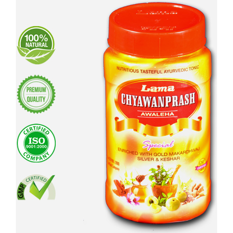 Lama Chyawanprash Special (enriched with Gold , Silver and Keshar) - 500 Gm (Size 500 Gm)
