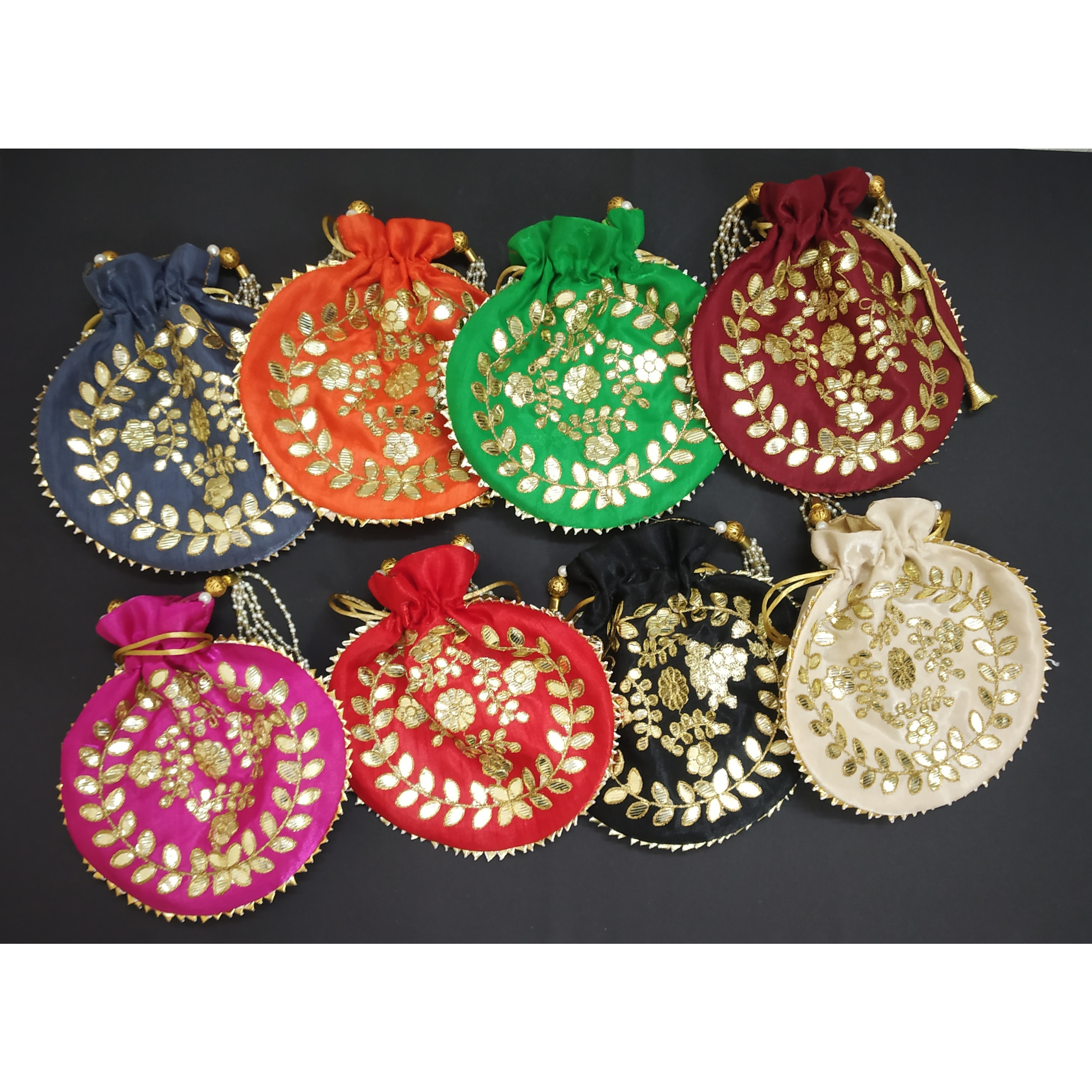 Wholesale Lot Of Indian Handmade Women's Potli Bag Pouch Wedding Favor Mehendi Ceremony Gifts Sangeet Favor Gift For Guests Resell Free Ship