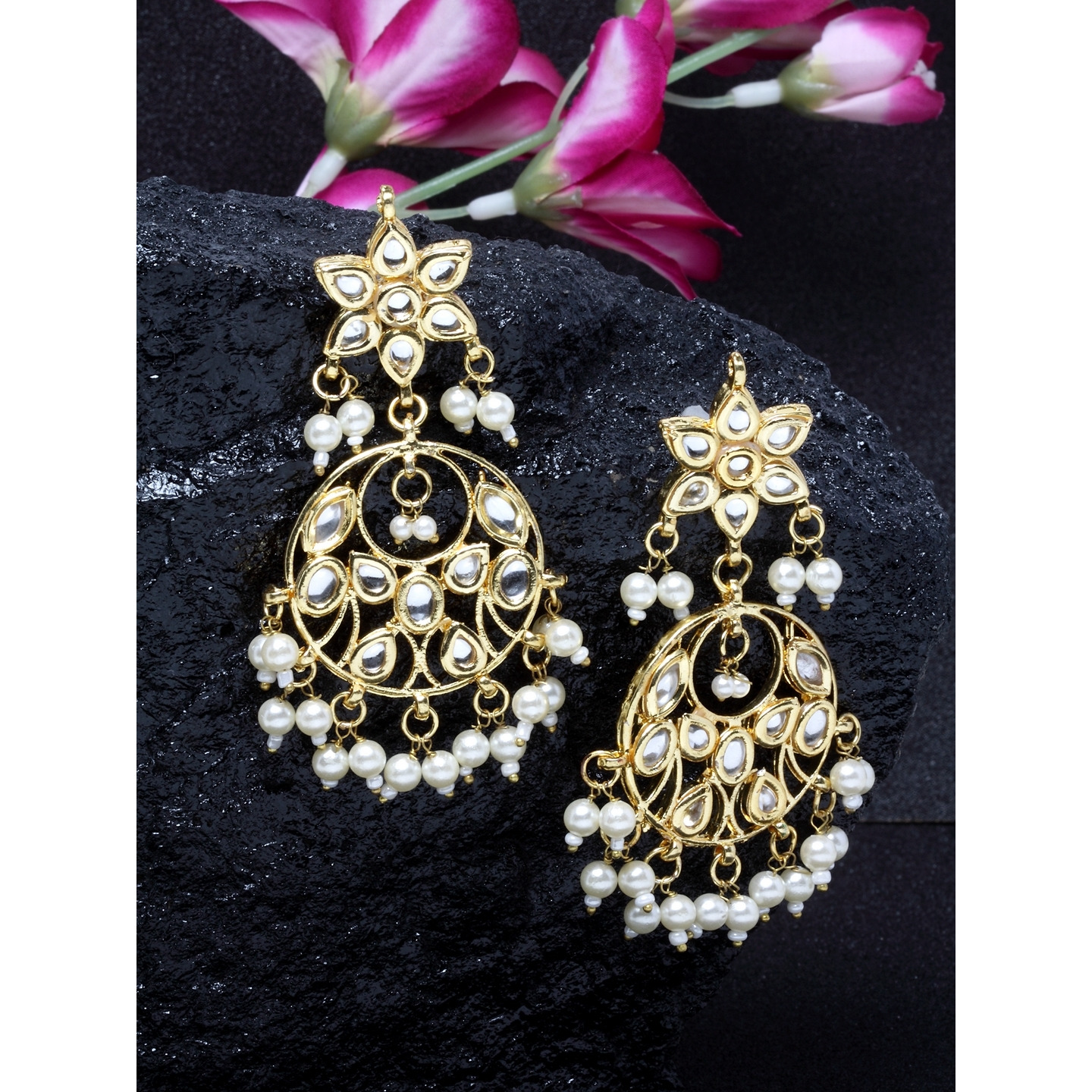 star kundan earring