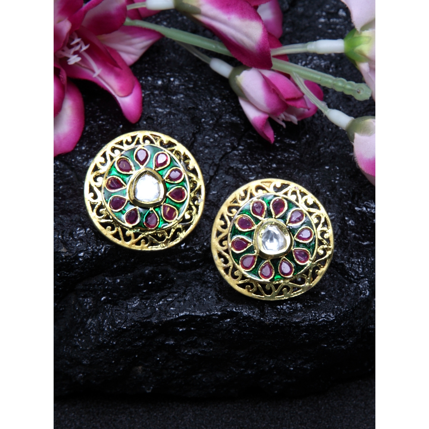 Drop Kundan Stud