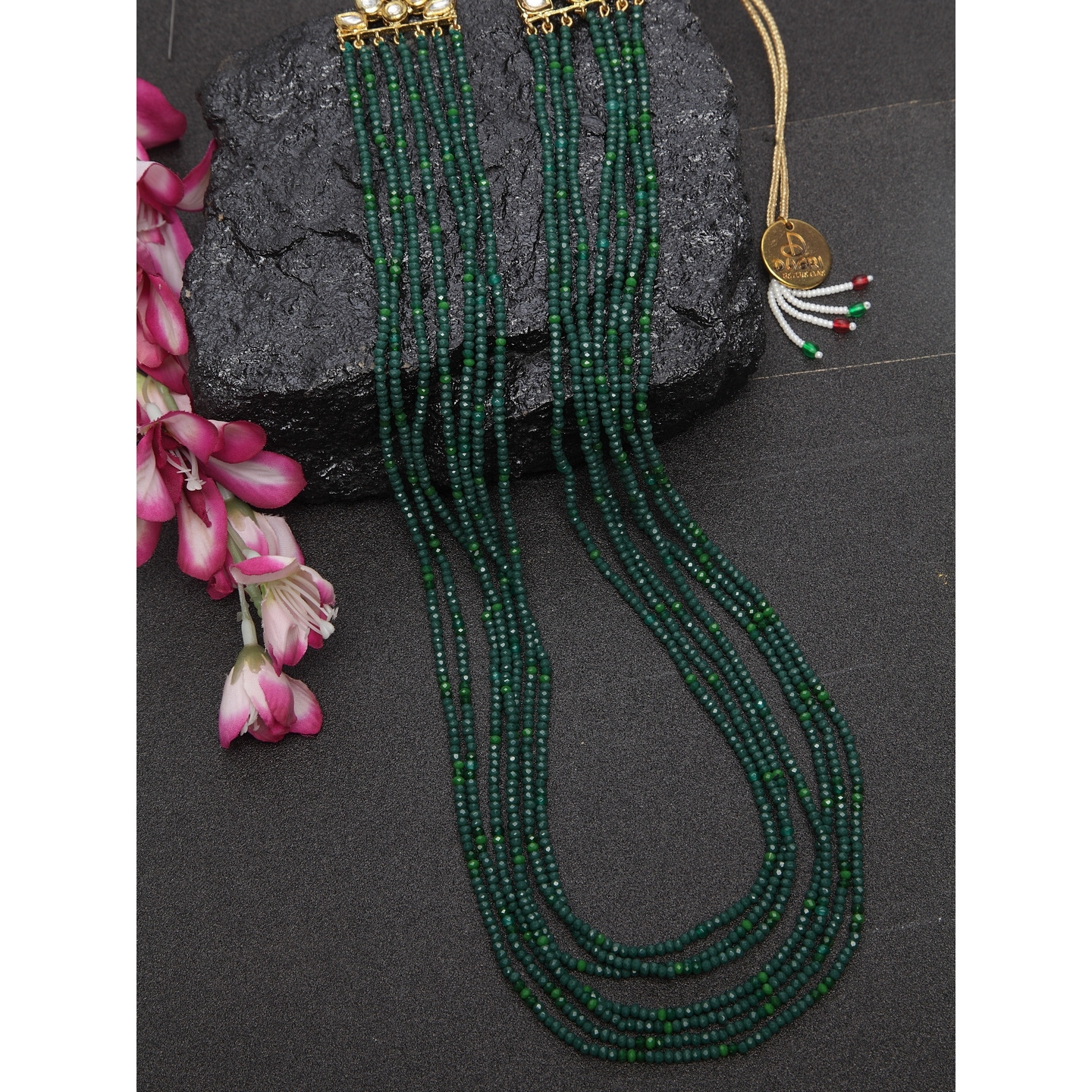 Emerald Multi LIne Necklace