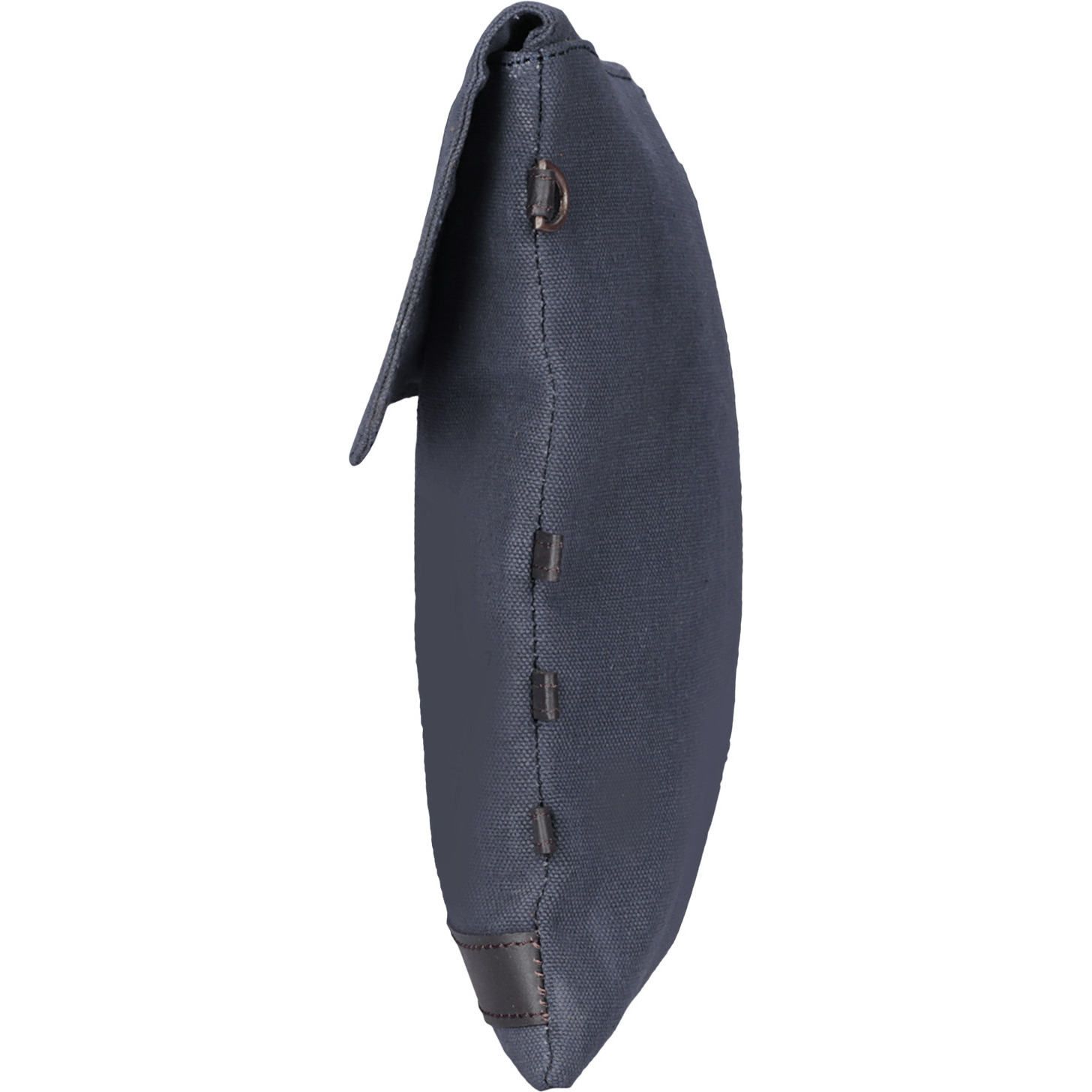 NEUDIS Genuine Leather & Recycled Stone Washed Canvas Travel Sling / Cross Body Bag for iPad & Tablet - Bike - Blue