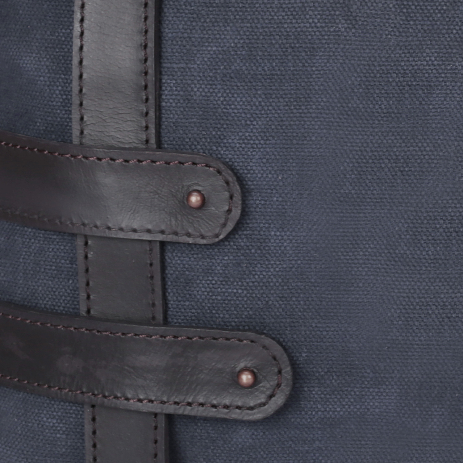 NEUDIS Genuine Leather & Recycled Stone Washed Canvas Travel Sling / Cross Body Bag for iPad & Tablet - Bike - Blue