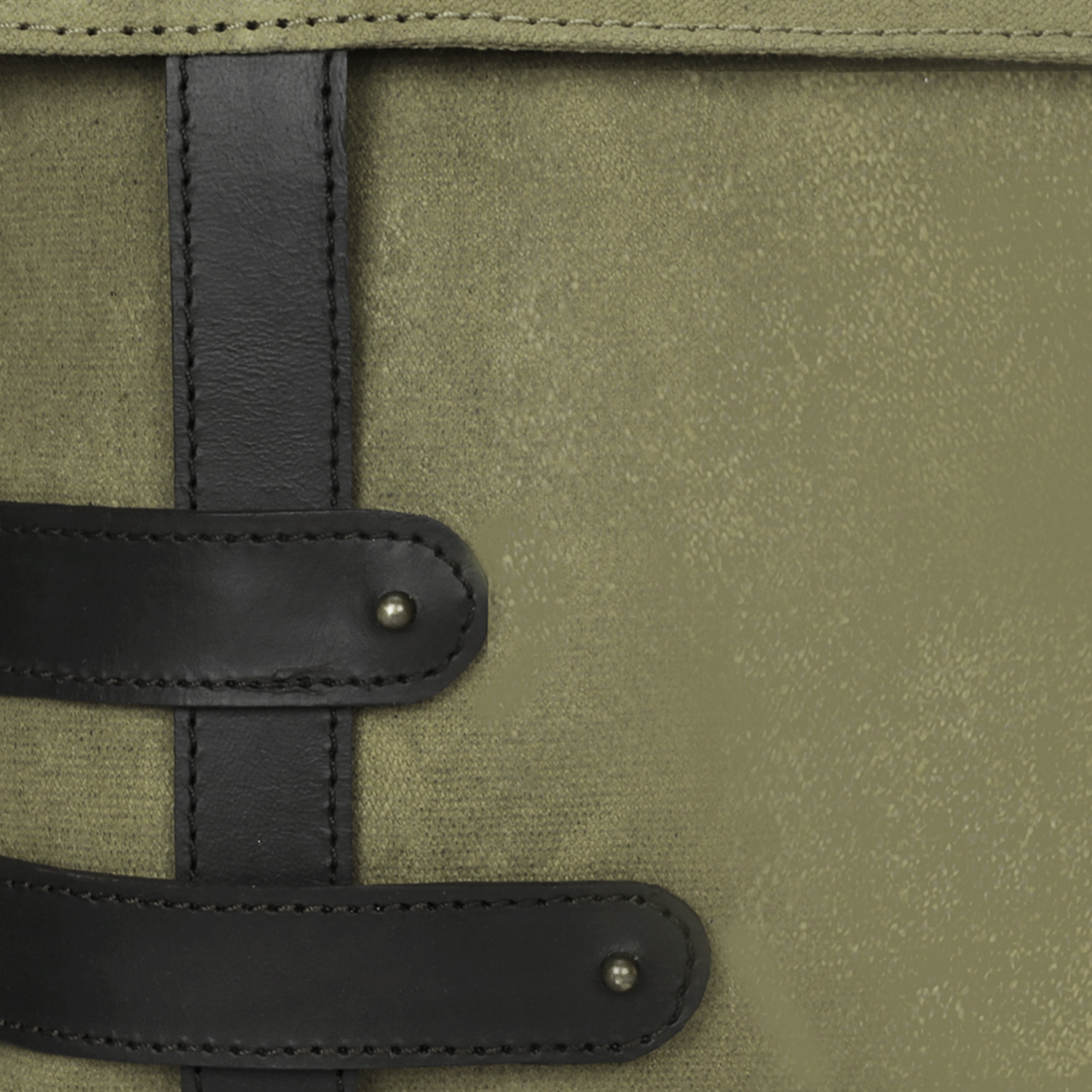 NEUDIS Genuine Leather & Recycled Stone Washed Canvas Travel Sling / Cross Body Bag for iPad & Tablet - Original - Green