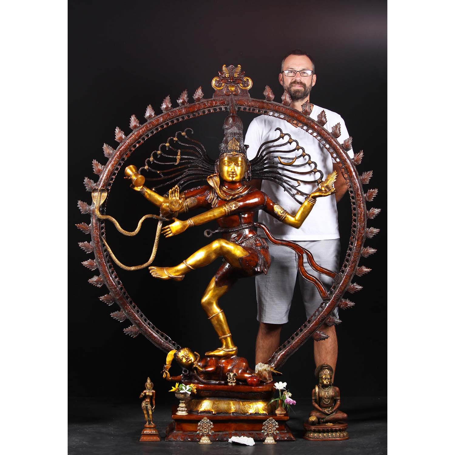 Brass Large Shiva as Lord Nataraja Statue 73 Inches