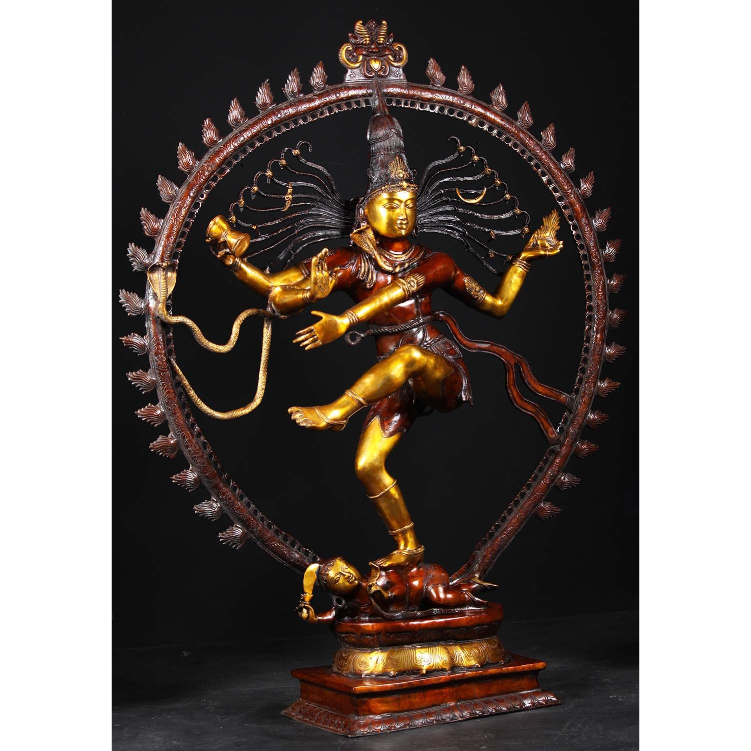 Brass Large Shiva as Lord Nataraja Statue 73 Inches