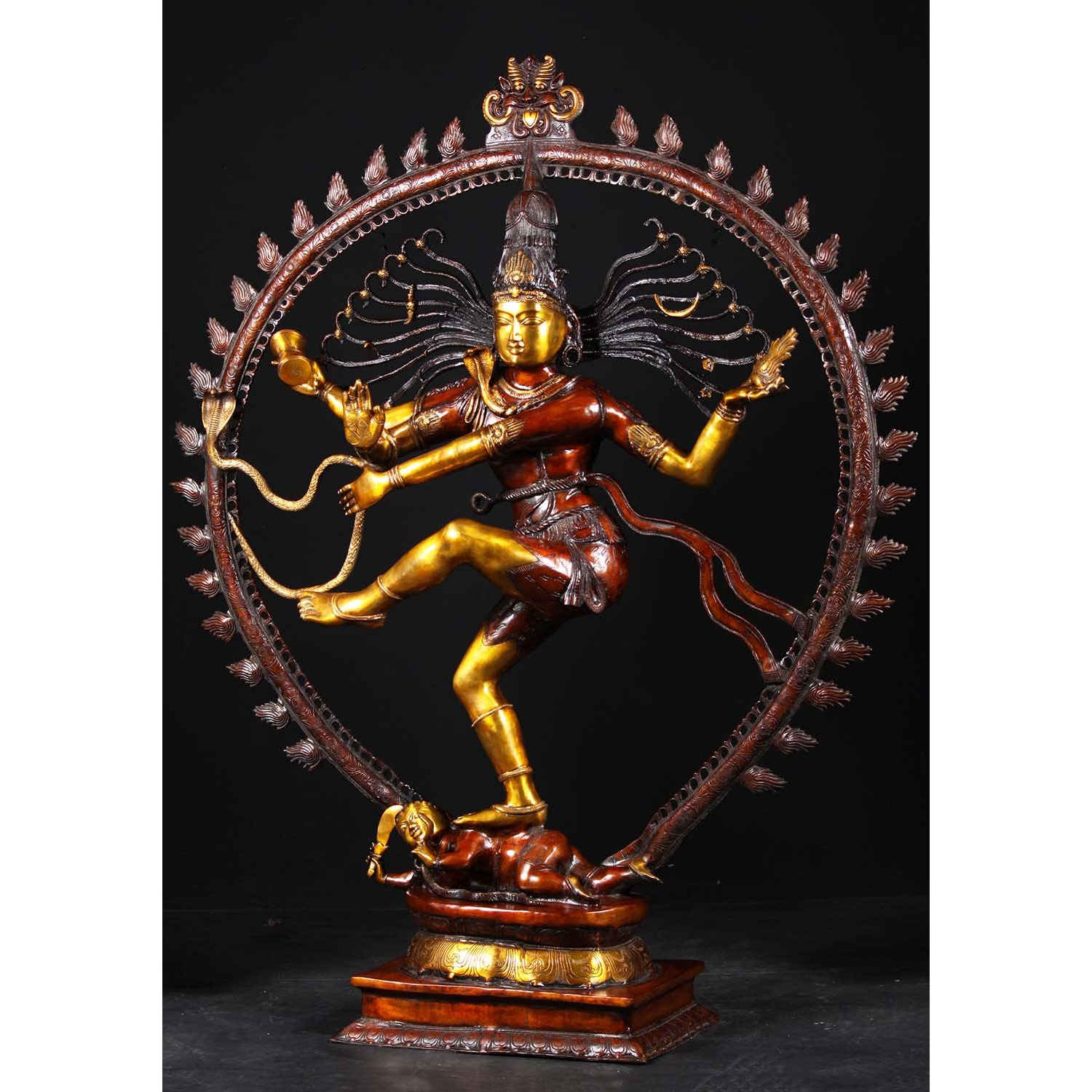 Brass Large Shiva as Lord Nataraja Statue 73 Inches